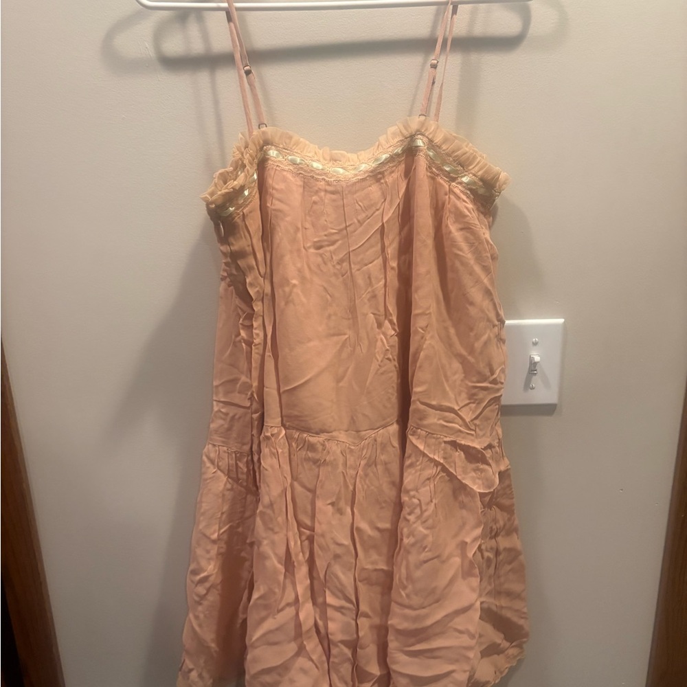 By Anthropologie Lace Square Neck Romper NWT S - Picture 8 of 10